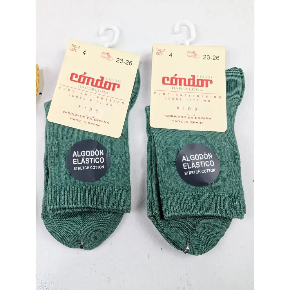 Condor 3 Pair Mustard & Green Dress Sock Bundle - Shoe Size 23-26 eu (7-9 us)